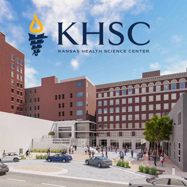 Rendering of future Kansas Health Science Center in downtown Wichita