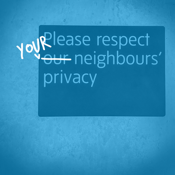 Privacy sign